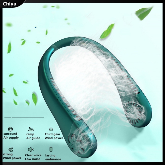 Quạt Thể Thao Mini Không Cánh 3 Chế Độ Tùy Chỉnh Kèm Sạc Usb Tiện Dụng