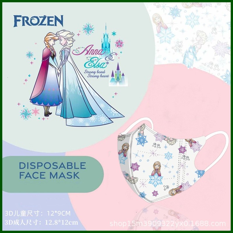 Khẩu Trang Công Chúa Elsa 3D Ba Chiều Phong Cách Mới Cho Bé Gái