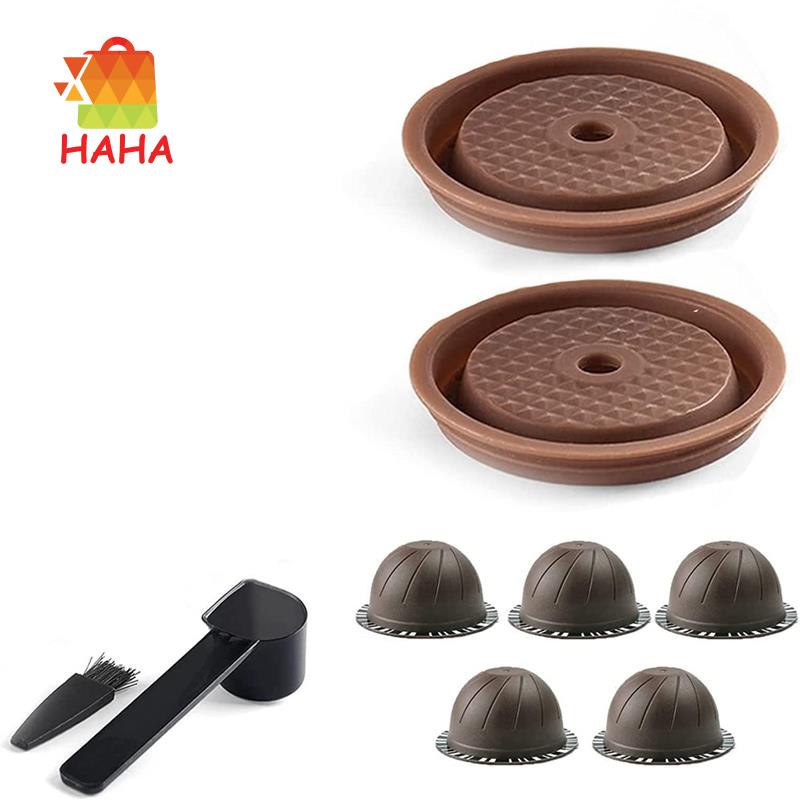 Phin Lọc Cà Phê Kèm 2 Nắp Silicone Tái Sử Dụng Cho Máy Pha Cà Phê Nespresso Vertuo 230 ML
