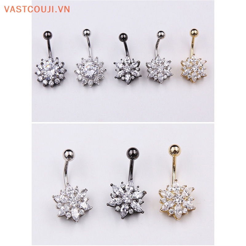 Khuyên Rốn Hình Hoa Đính Đá Pha Lê Gợi Cảm Thời Trang Cho Nữ VN