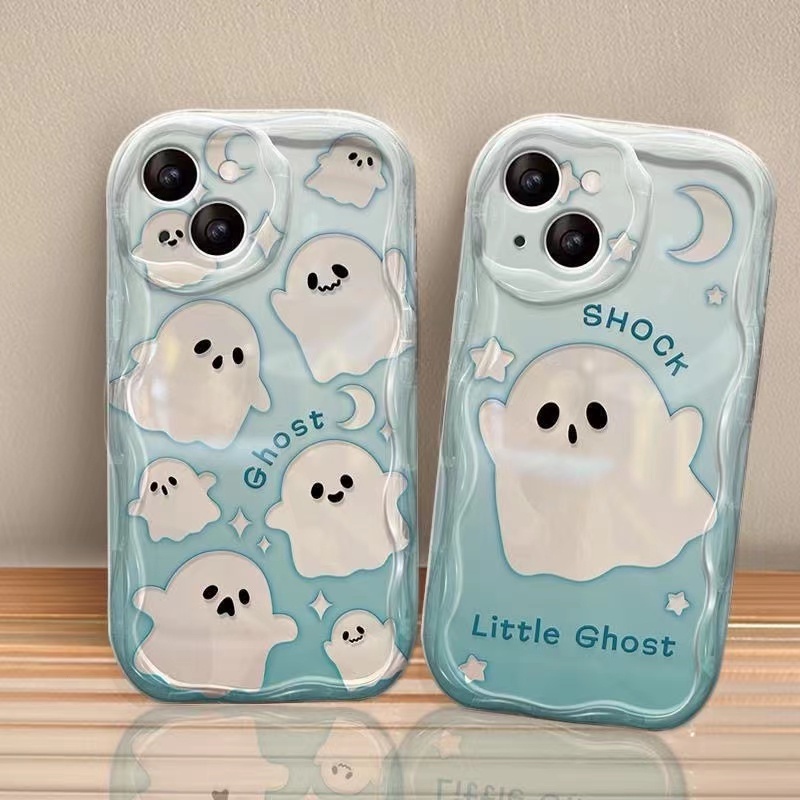 Ốp Điện Thoại Trong Suốt Chống Rơi Hình Ma Cho iPhone 7plus 11 12Pro 13 14Promax xr 6s 6splus xsmax 11Pro max 7 / 8g