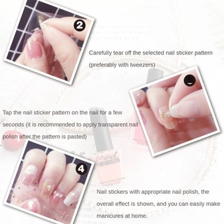 1 Miếng Dán Trang Trí Móng Tay Hình Hoa 36 Lựa Chọn DIY