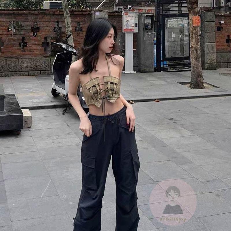 Áo Hai Dây Hở Lưng Cột Dây Phong Cách Cổ Điển Quyến Rũ Dành Cho Nữ