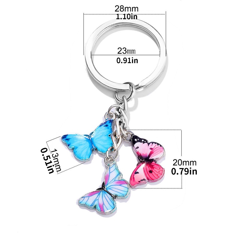 Ygt Móc Khóa Hình Bướm Khô Dầu Nhiều Màu Đơn Giản Thời Trang Cho Nữ