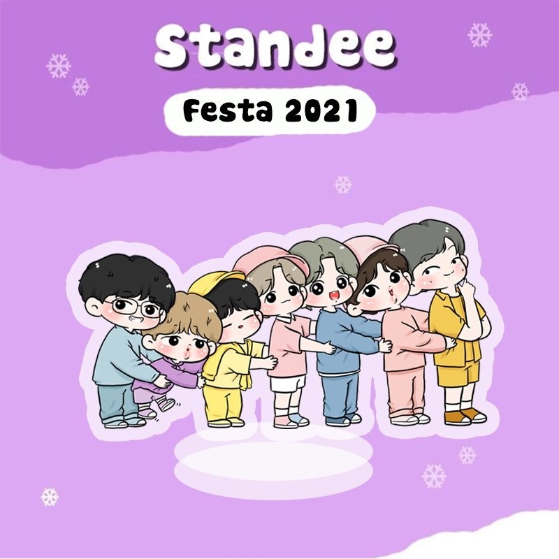 Standee chibi BTS cỡ 8x5cm nhựa mica trang trí bàn học