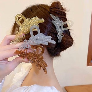 Kẹp tóc lúa mì / kẹp tóc lớn / kẹp tóc đuôi ngựa đơn giản thanh lịch cho nữ / kẹp tóc đuôi ngựa / kẹp tóc xoăn