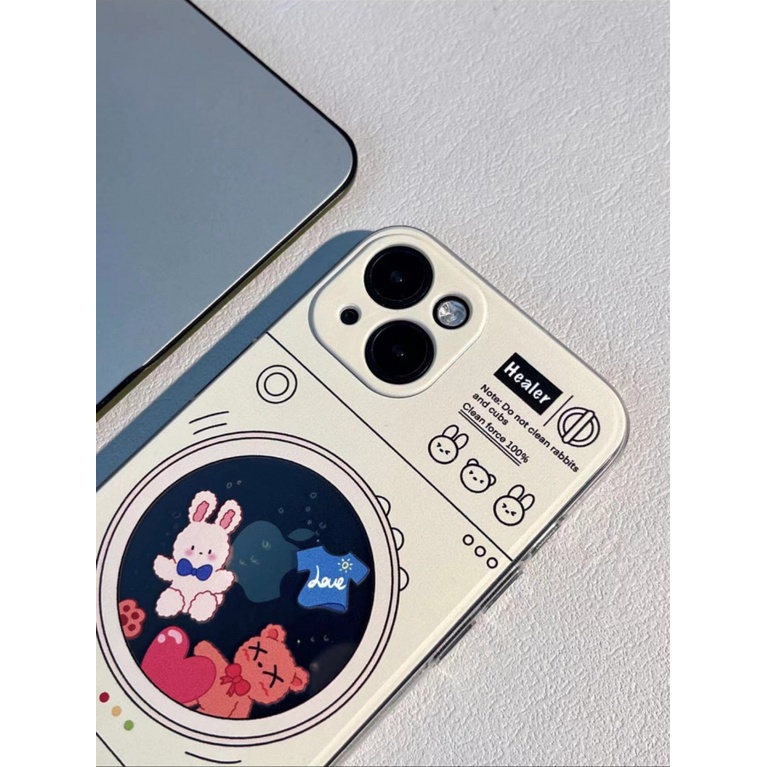 ✅Ốp Điện Thoại Dẻo Trong Suốt Họa Tiết Hoạt Hình Máy Giặt Độc Đáo Cho iPhone14plusmax 13 12 14Pro U2T7