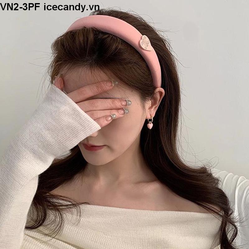 🥟ice🥟Băng Đô Bản Rộng Màu Hồng In Chữ Love Phong Cách Mới 2023 Dễ Phối Đồ Cho Nữ