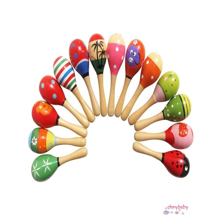 [Trong kho] Đồ Chơi Cho Bé Lục Lạc Bằng Gỗ Mini Dễ Thương Maracas Nhạc Cụ Trẻ Em Quà Tặng [P/22]