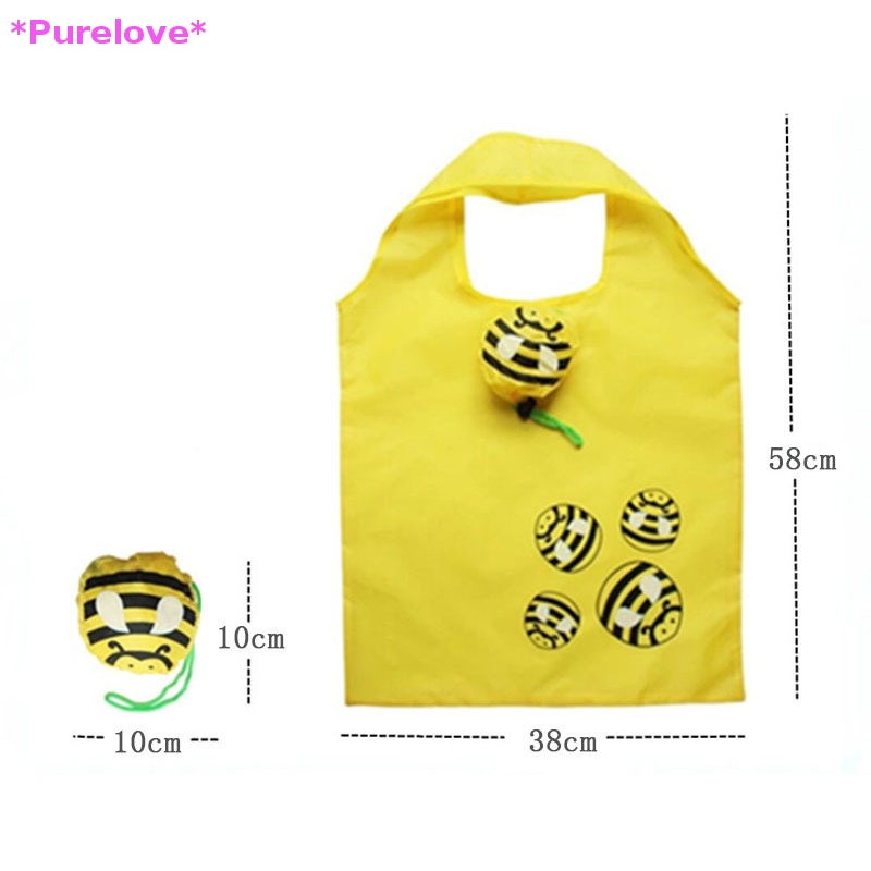 Túi Mua Sắm Gấp Gọn Thân Thiện Với Môi Trường Họa Tiết Hoạt Hình Dễ Thương