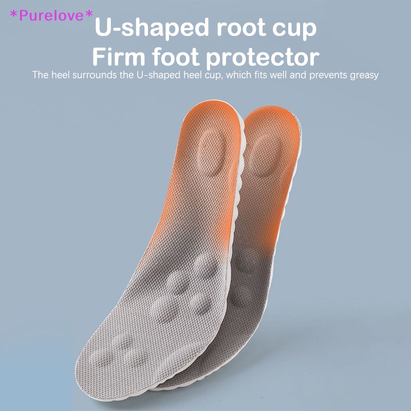 1 Cặp Đế Lót Giày Thể Thao 4D Siêu Mềm Chất Lượng Cao Mới