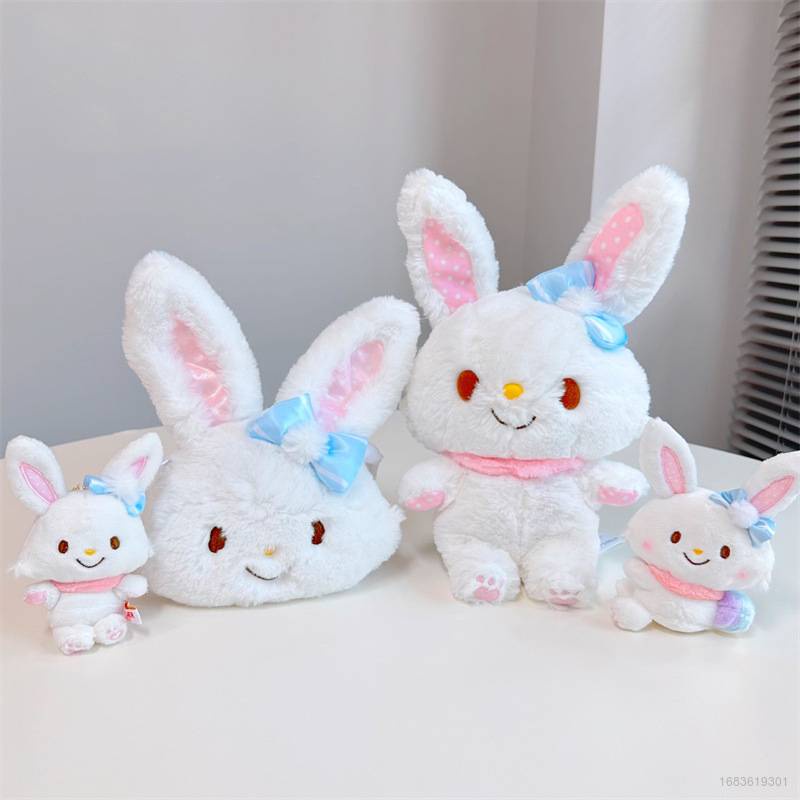 SANRIO Búp Bê Nhồi Bông Hình Thỏ Trắng Đeo Vai Gắn Móc Khóa Dễ Thương Cho Bé Gái