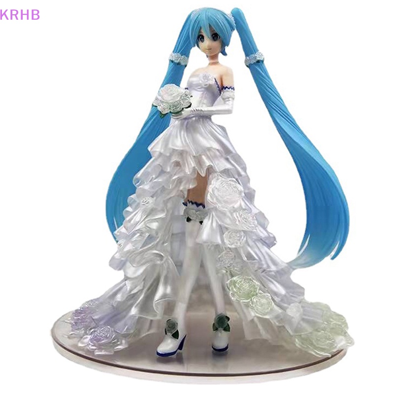 Mô Hình Nhân Vật Hatsune Miku Mặc Đầm Cưới 18cm Mới