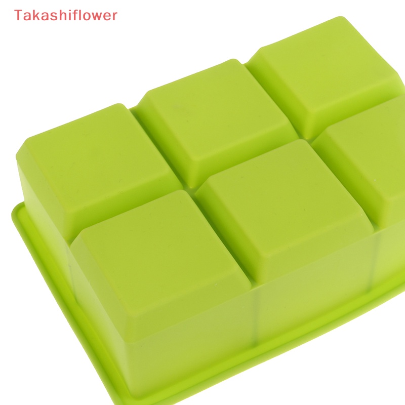 Khuôn Silicone Làm Đá 6 Ngăn Hình Vuông Cỡ Lớn DIY