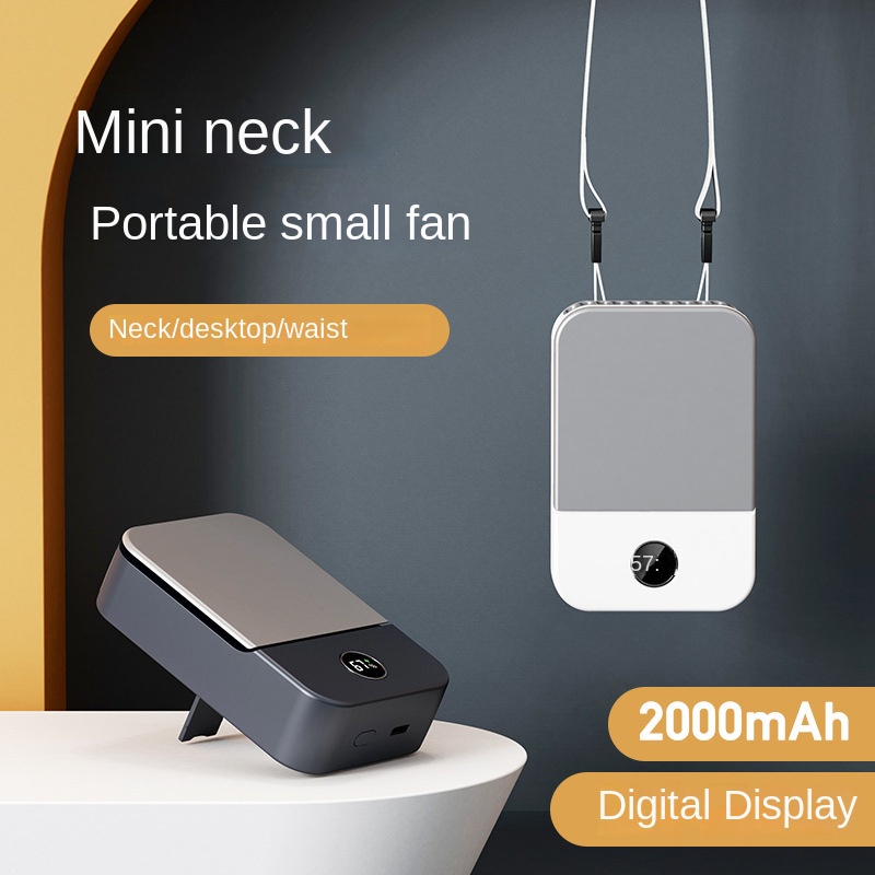 Quạt Mini Đeo Cổ Không Cánh Sạc usb Phong Cách Mới