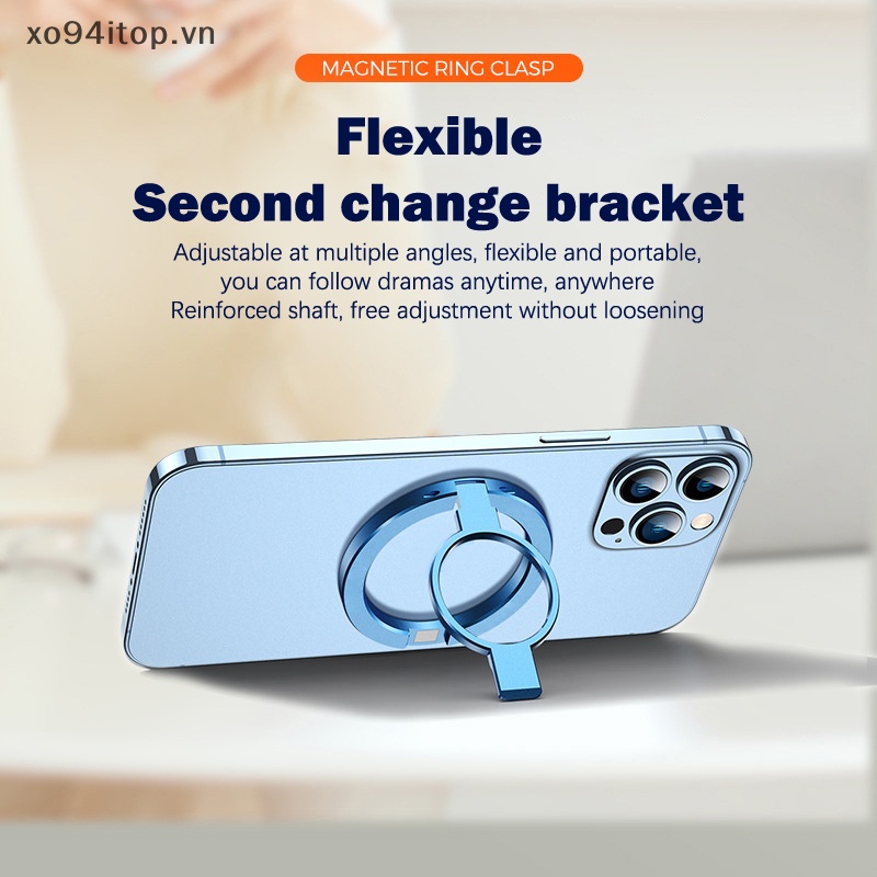 Nhẫn Móc Ngón Tay Giữ Điện Thoại XOITOP Bằng Hợp Kim Nam Châm Xoay 360 Độ Siêu Mỏng