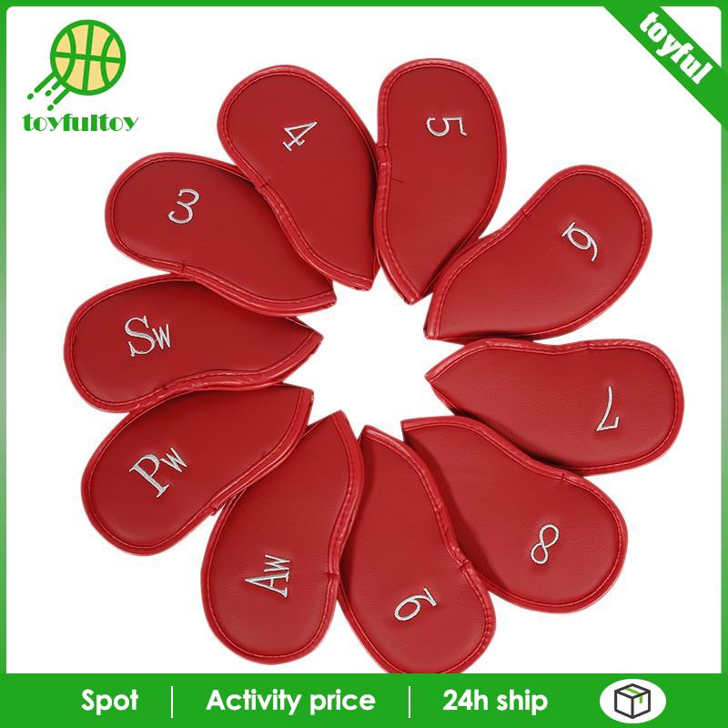 Set 10 Vỏ Bọc Đầu Gậy Đánh Golf Thêu Họa Tiết