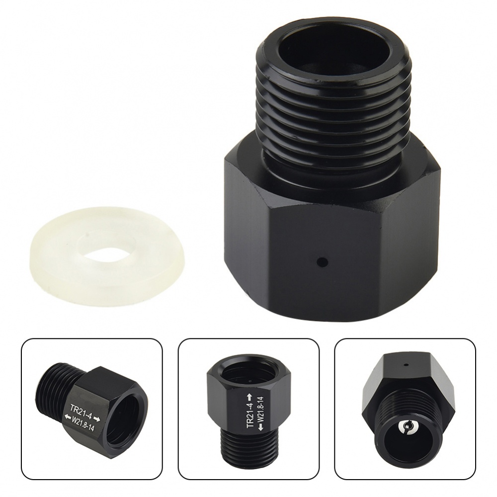 1 Đầu Nối Xi Lanh CO2 T21-4 Sang W21.8 Bằng Nhôm Màu Đen
