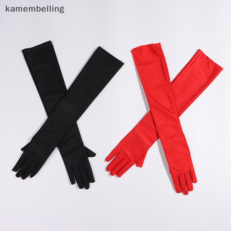 1 Đôi Găng Tay Dài Hở Ngón Màu Sắc Thời Trang