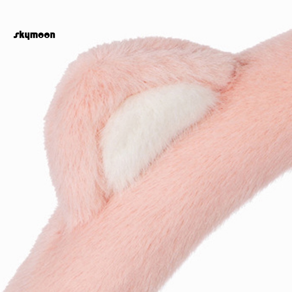 Vỏ Bọc Vô Lăng Xe Hơi Hình Tai Mèo Phủ Lông Dễ Thương Thoải Mái Chống Lạnh Trang Trí Nội Thất