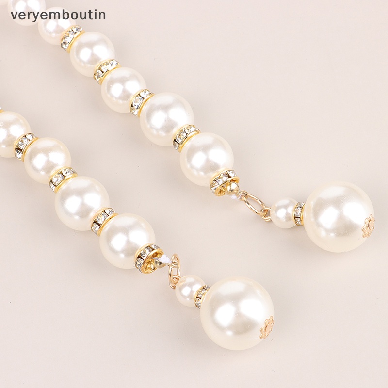 Thắt Lưng Dây Xích Kim Loại Đính Ngọc Trai Thanh Lịch Cho Nữ