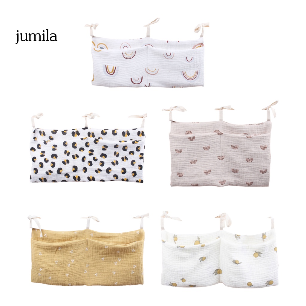 [JU] Túi Đựng Tã Lót Đồ Chơi Em Bé Hai Tầng Có Dây Buộc In Hình Trái Cây