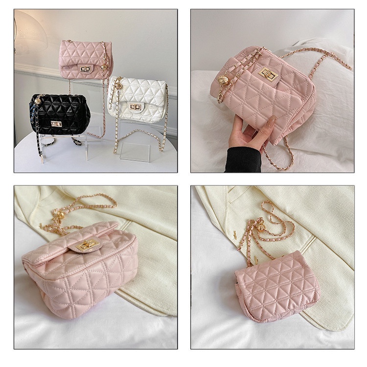 Túi XáchJ ASMIN NOIR Da PU Vân Da Cá Sấu Phối Dây Xích Nhỏ Nhắn Thời Trang Dành Cho Nữ