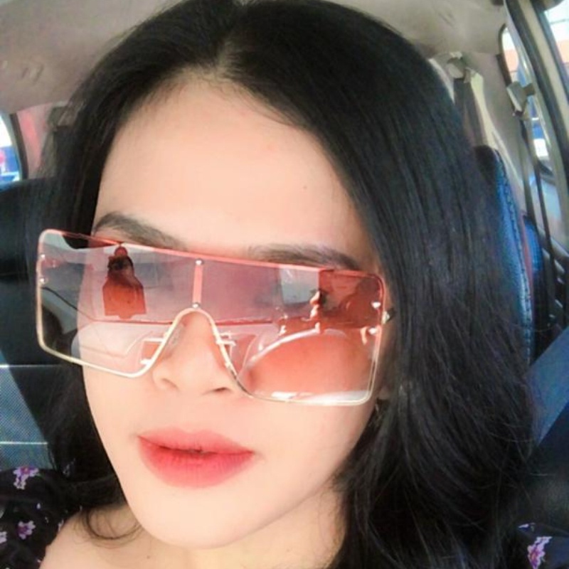 (KIQI-FASHION) COD Kính Mát Gọng Kim Loại Chống Tia UV400 Thời Trang