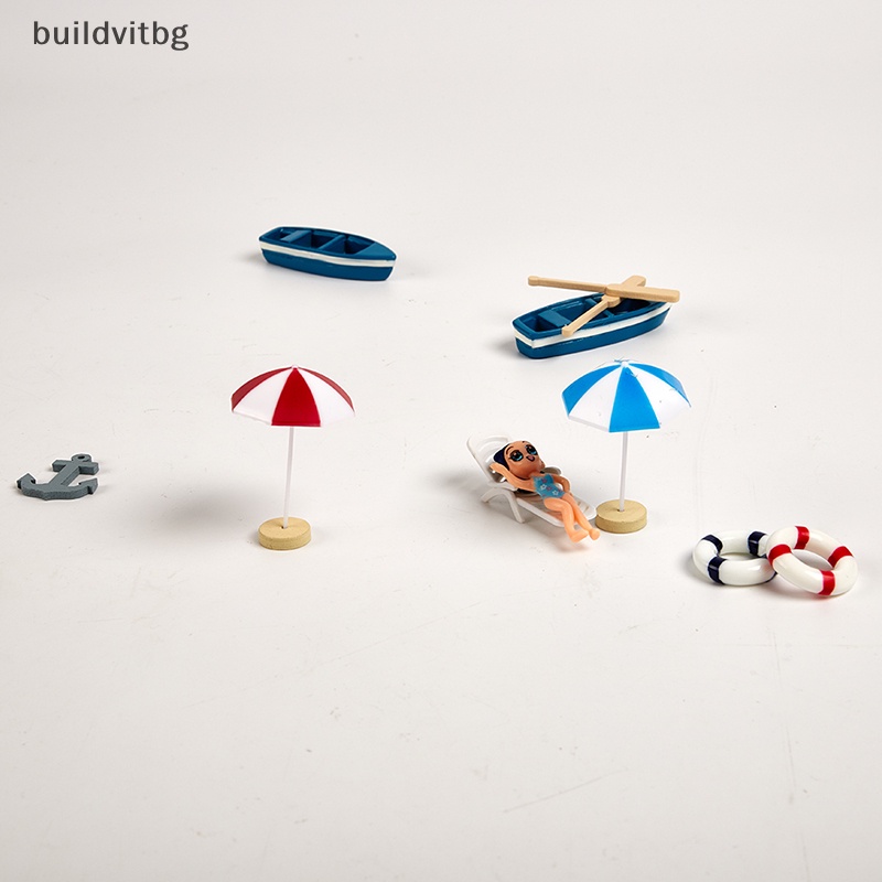 Mô Hình Bãi Biển Mini Nhân Tạo Chống Nắng Trang Trí Tiểu Cảnh / Vườn Nhà Búp Bê vitbg