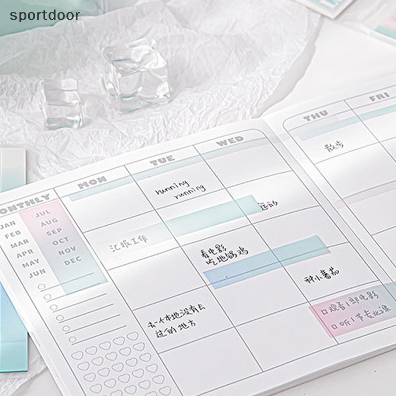 [sportoutdoor] 225 Tờ Giấy Ghi Chú Dính Trong Suốt Nhiều Màu Sắc Gradient Đáng Yêu Cho Học Sinh [out]