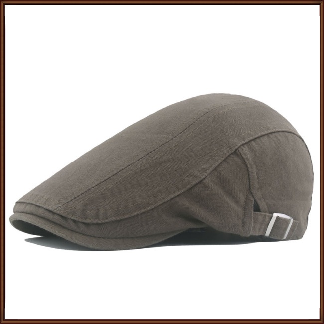 Mũ Beret Cotton Mỏng Màu Sắc Đơn Giản Phong Cách Retro Chống Nắng Thoáng Khí Cho Nam