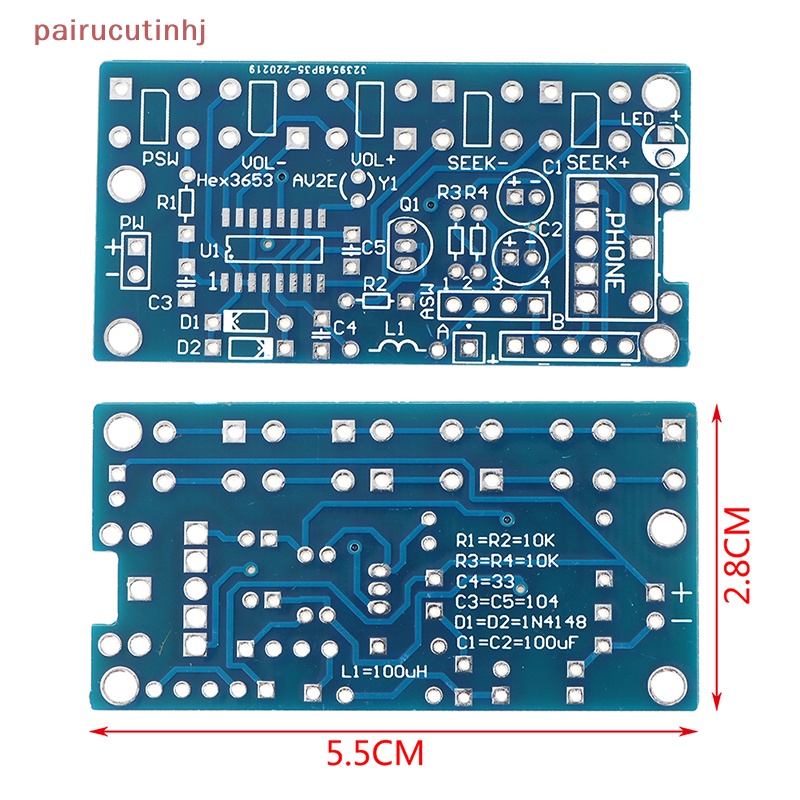 Cặp Mô-Đun Thu Sóng Radio FM Không Dây PCB 76MHz-108MHz DIY