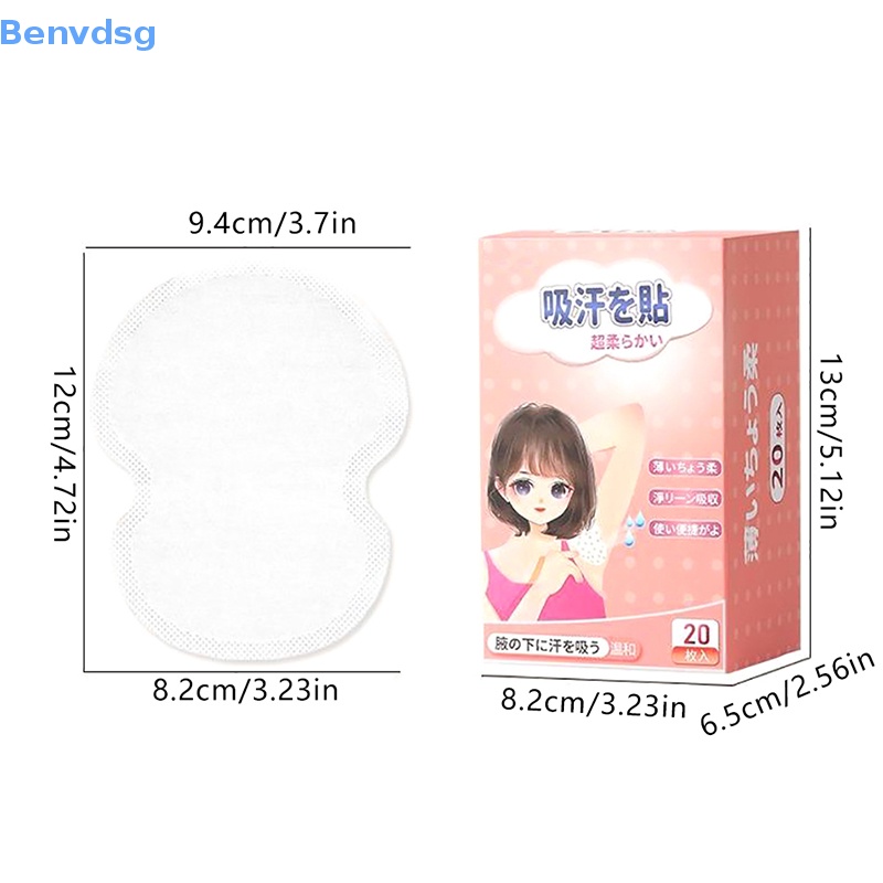 Set 20 Miếng Dán Thấm Hút Mồ Hôi Vùng Da Dưới Cánh Tay Dùng Một Lần Tiện Lợi