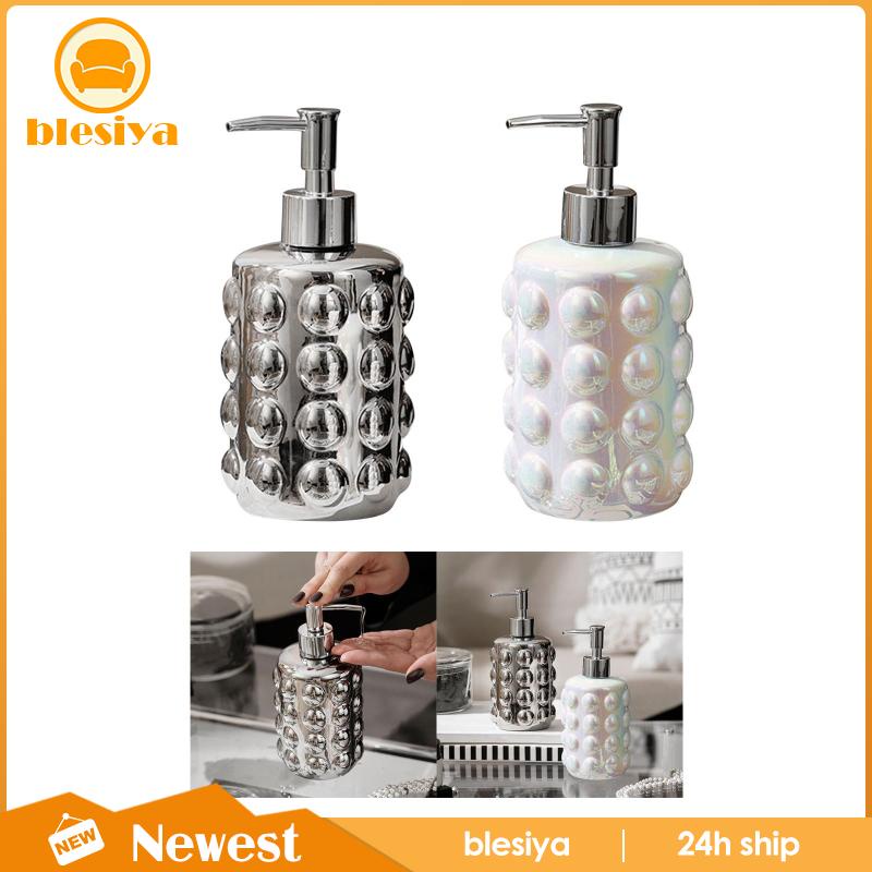 Bình Đựng Xà Phòng Rửa Tay Bằng Gốm Dung Tích 350ml Kèm Vòi Bơm Tiện Dụng