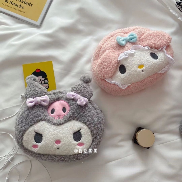 SANRIO Túi Đựng Bút Chì / Mỹ Phẩm Hình Melody Nhồi Bông Dễ Thương Cho Học Sinh Ốp