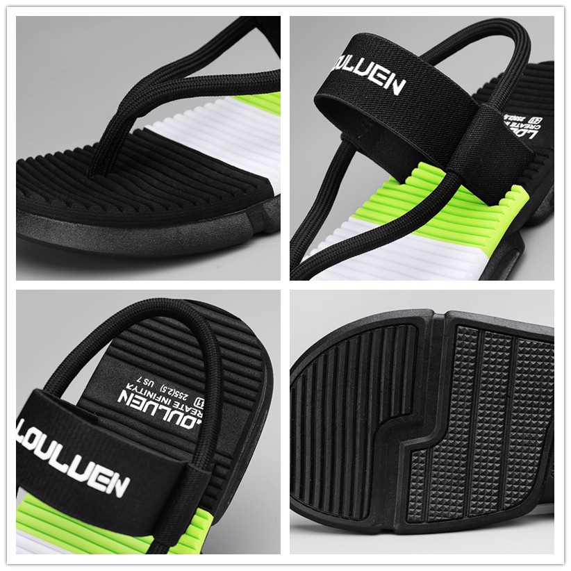 Giày Sandal Thể Thao Đế Bằng Kiểu Dệt Thời Trang Mùa Hè Cho Nam