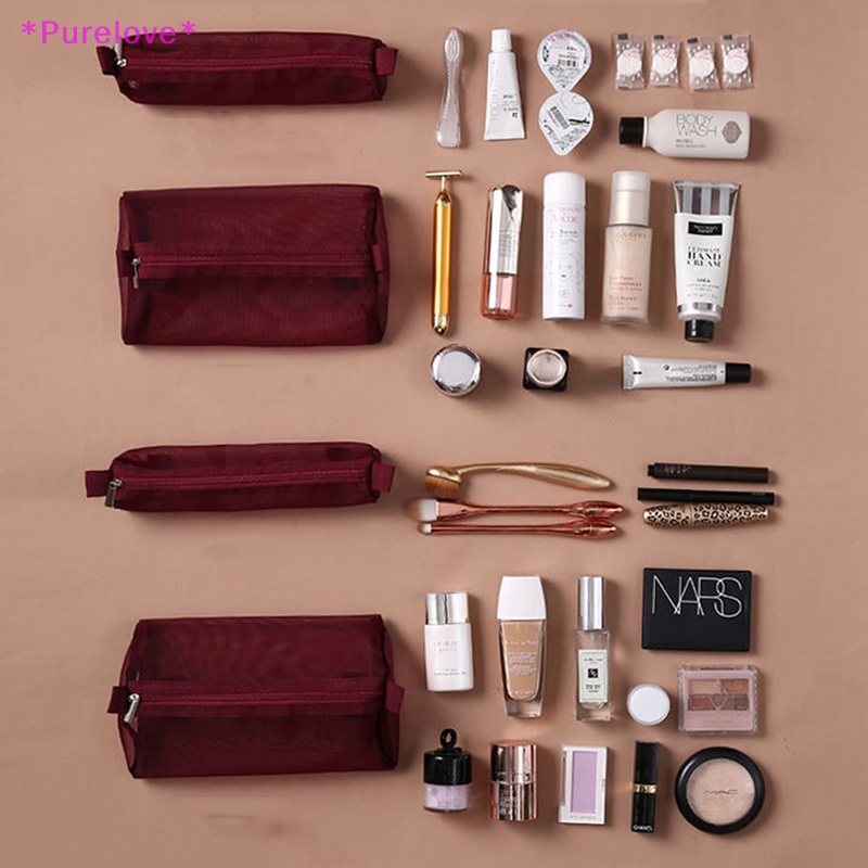 Set 4 Túi Đựng Đồ Trang Điểm 4 Trong 1 Gấp Gọn Tiện Dụng Khi Đi Du Lịch Mới