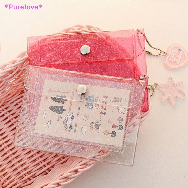 1 Ví Nhỏ Đựng Thẻ / Tiền Xu Bằng PVC Trong Suốt Dành Cho Nữ Mới