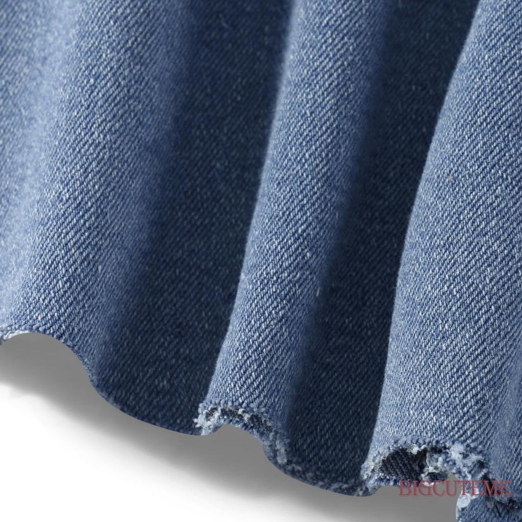 Áo Sơ Mi Denim Tay Dài Cài Nút Sáng Tạo Thời Trang Xuân Thu Dành Cho Nữ