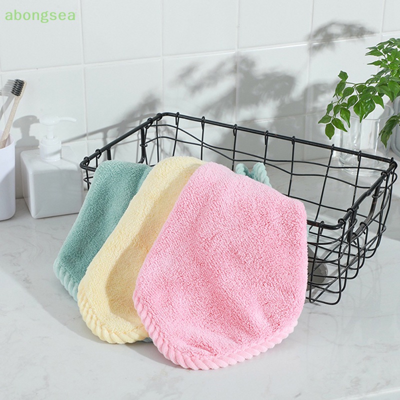 Abongsea Khăn Lau Tay Sợi Nhỏ Mềm Mại Thấm Hút Tốt Nhanh Khô Tiện Dụng Cho Nhà Bếp / Phòng Tắm