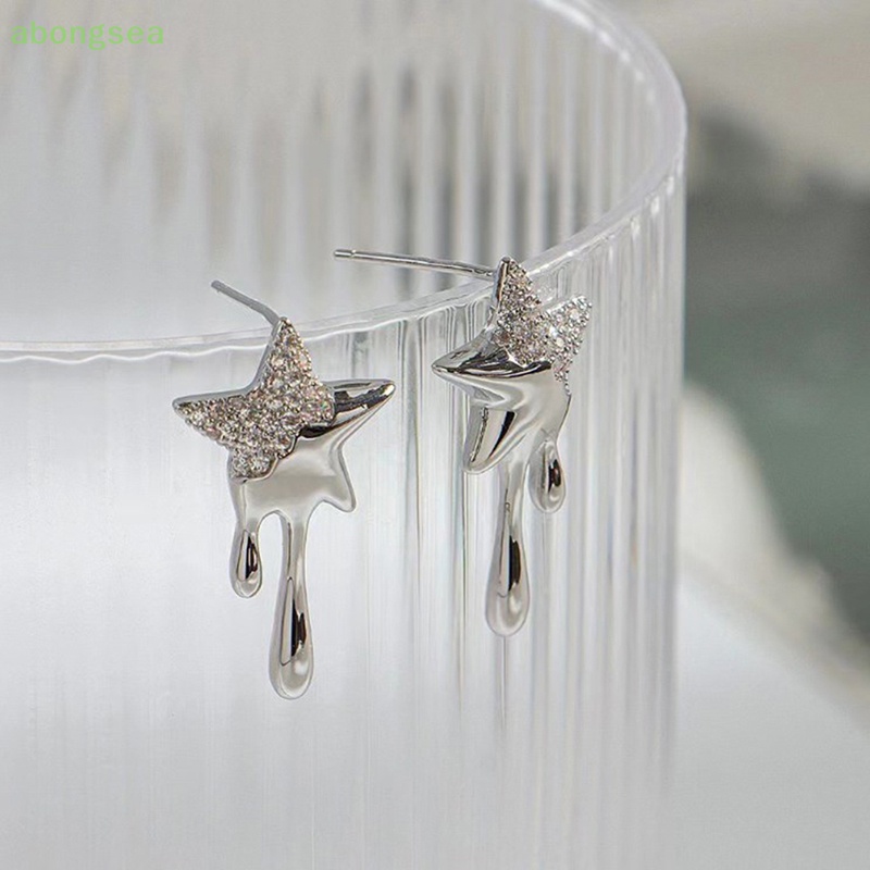 Khuyên Tai Nữ Đính Đá Zircon Hình Ngôi Sao Thời Trang