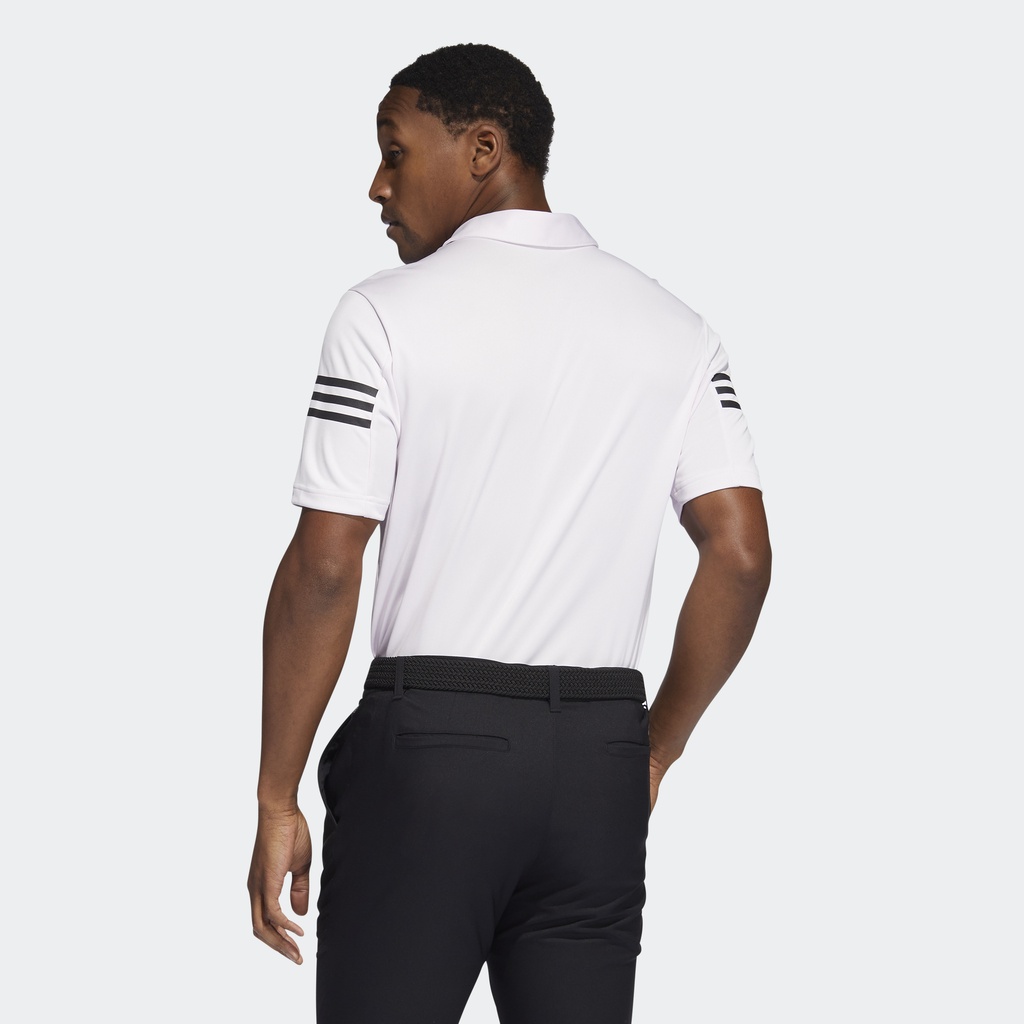 Adidas Đánh gôn Áo Polo 3 Sọc Nam Hồng HC5346