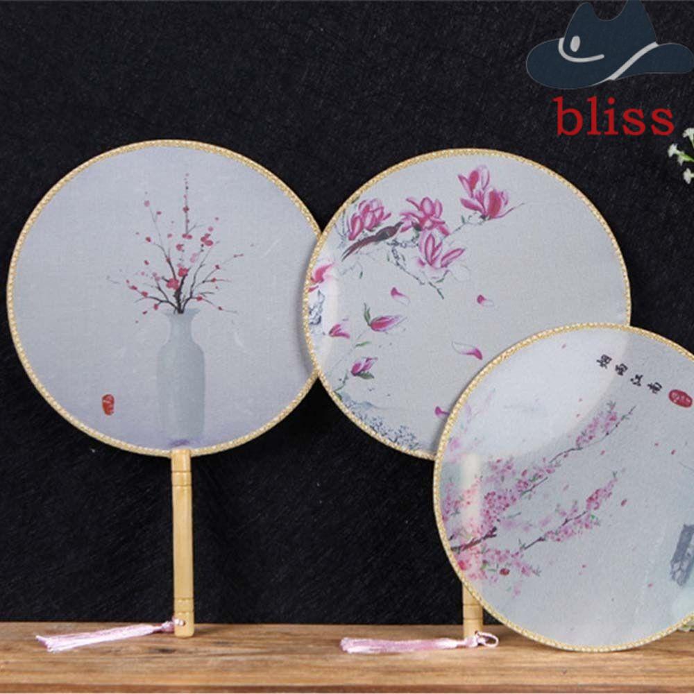 Quạt Tròn Trong Suốt Thêu Họa Tiết Cổ Điển Trang Trí Nhà Cửa / Tiệc Cưới