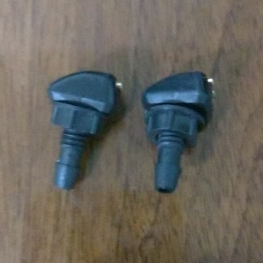 Car Friont Windshield Wiper Nozzle Jet Sprayer Kits 1 Pair Universal Sprinkler Water Fan Spout Cover Washer Outlet [Q/4]