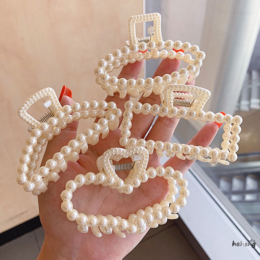 Kẹp Tóc Đính Ngọc Trai Nhân Tạo Phong Cách Vintage