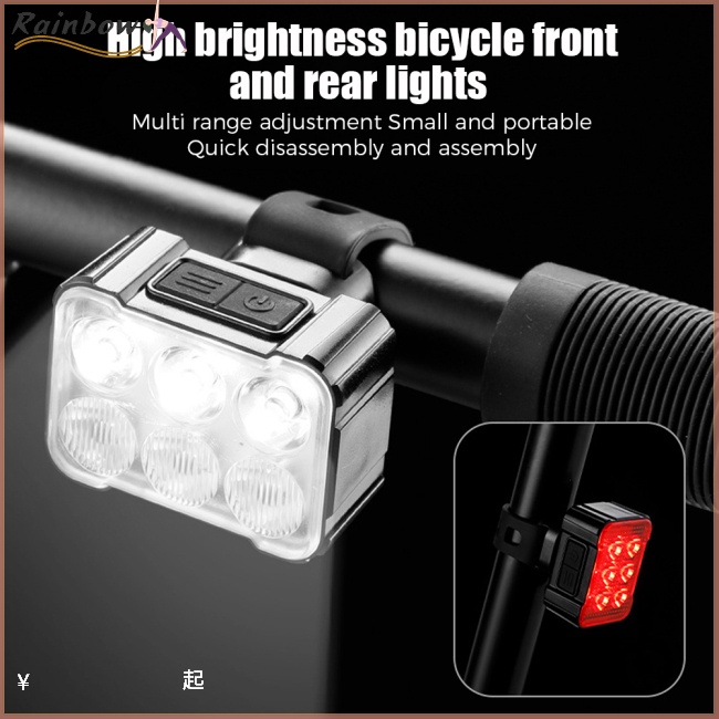 Bộ Đèn Đuôi Xe Đạp Leo Núi Kèm Sạc Usb Chuyên Dụng Chất Lượng Cao