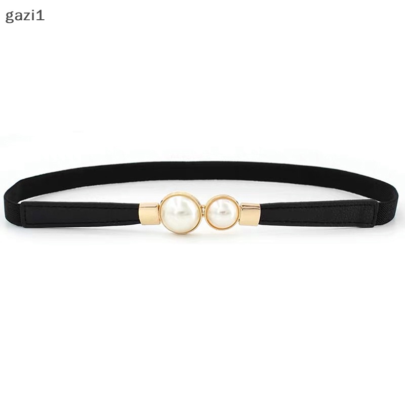 Thắt Lưng Da PU Khóa Ngọc Trai Co Giãn Thời Trang 1 #