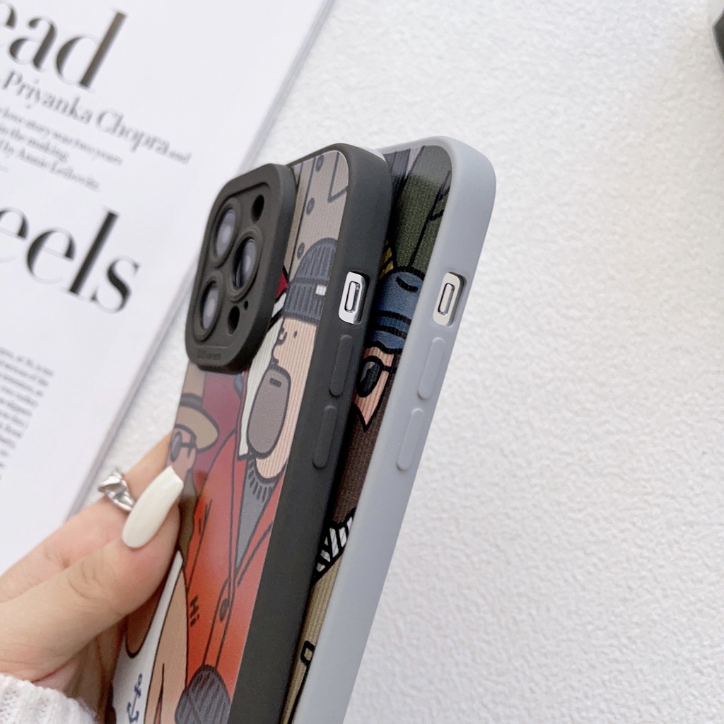 Ốp Điện Thoại TPU Mềm Chống Sốc In Hình Gấu Cho IPhone 13 14 12 11 PRO Max Xs Max XR 7 8 Plus