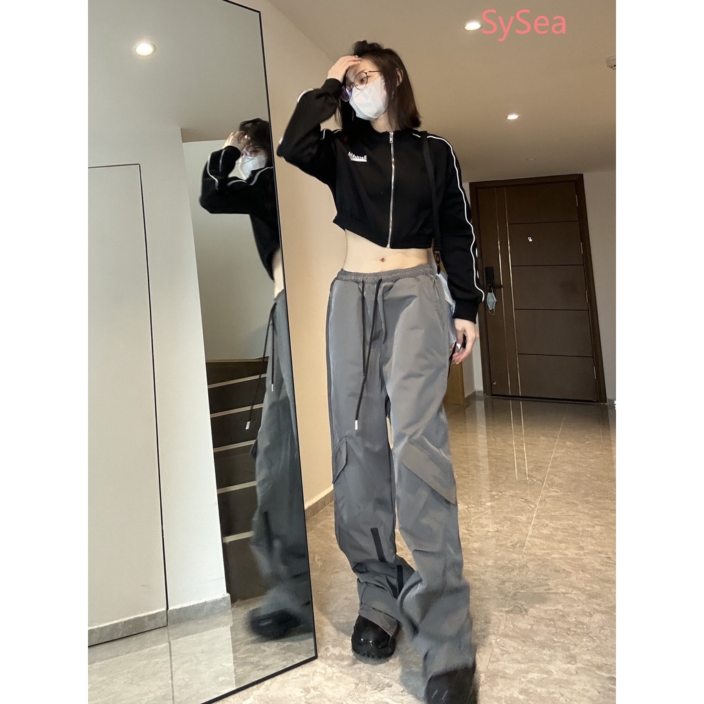 Quần Dài Ống Đứng Phong Cách Hip Hop Thời Trang Cá Tính Cho Nữ