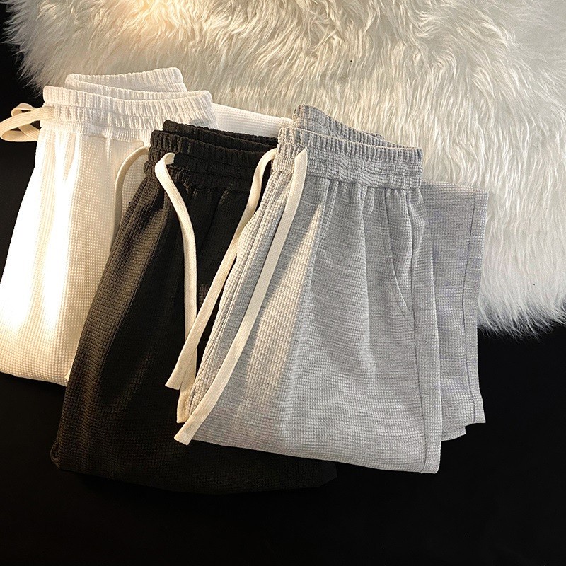 Quần Dài Dáng Suông Rộng Bằng Lụa Lạnh Thời Trang Xuân Thu Cho Nam Và Nữ